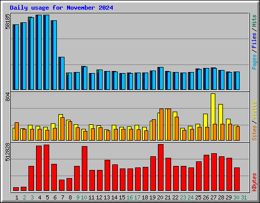 Daily usage for November 2024