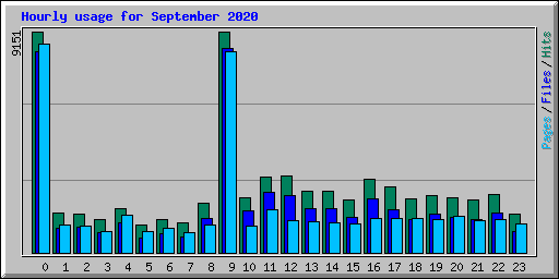 Hourly usage for September 2020