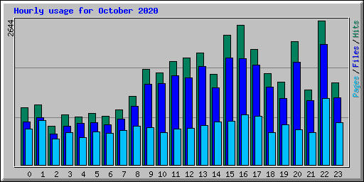 Hourly usage for October 2020
