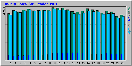 Hourly usage for October 2021