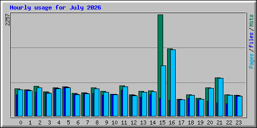 Hourly usage for July 2026